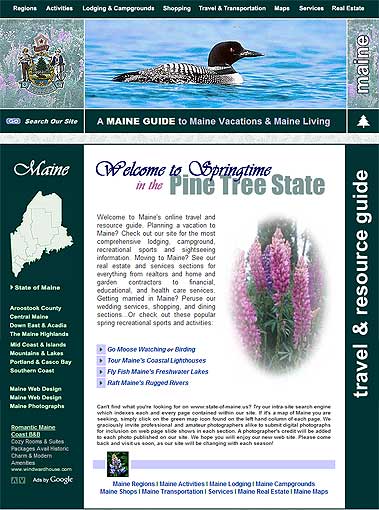 Maine Travel Guide, Maine Vacations Guide, Maine Living Guide