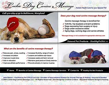 Dog Massage Therapy in the Greater Baltimore Maryland Area